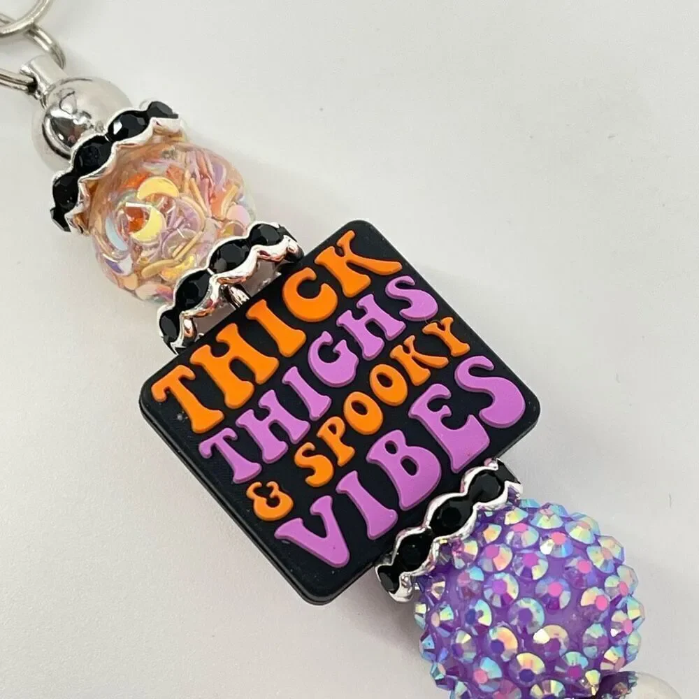 Keychain purse charm Beaded Keychain For Women, Bar Keychain, Silicone bead keyc - Picture 4 of 9